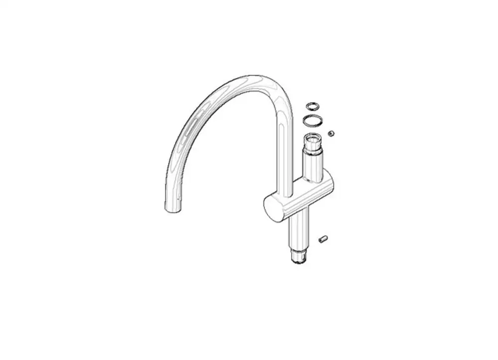 DORNBRACHT Auslauf ERSATZTEILE 90198801900 335 x 282 x 36 mm Platin gebürstet, 90198801900-06 Galeriebild 1